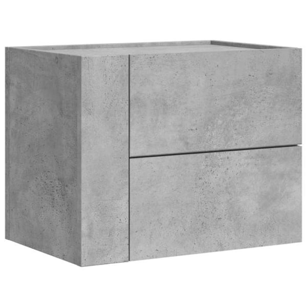 Sæt af 2 vægmonterede natborde med to skuffer 45 x 30 x 35 cm ingeniørtræ grå DEC036085 kastanj