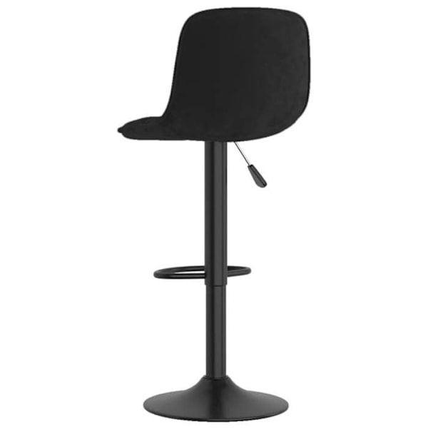 Barstol x1 moderne høj stol i velour og sort stål DEC029529 Svart