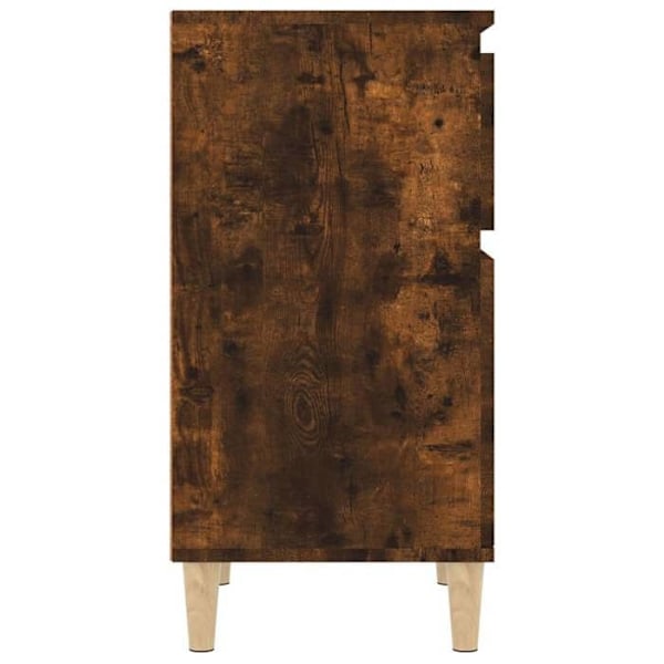 Natbord med skuffe og opbevaringsrum 40 x 35 x 70 cm ingeniørtræ brun DEC033601 kastanj