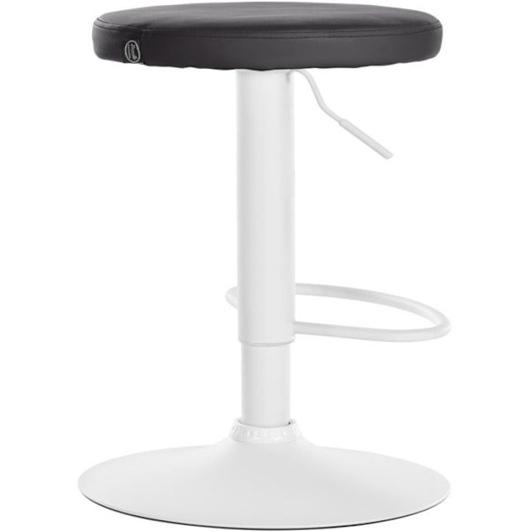 Barstolar - Décoshop26 - TDB10682 - Set med 2 - Höj- och sänkbart - Modern design Vit