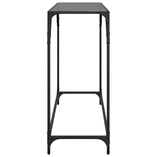 Bordkonsole med glas- og sort stål top 98 x 35 x 81 cm DEC031345 Svart