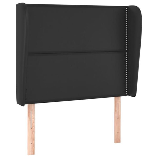 Sängynpääty - Huoneen lisävaruste - Musta synteettinen - 83x23x118/128 cm - Klassinen tyyli - Kestävä Svart