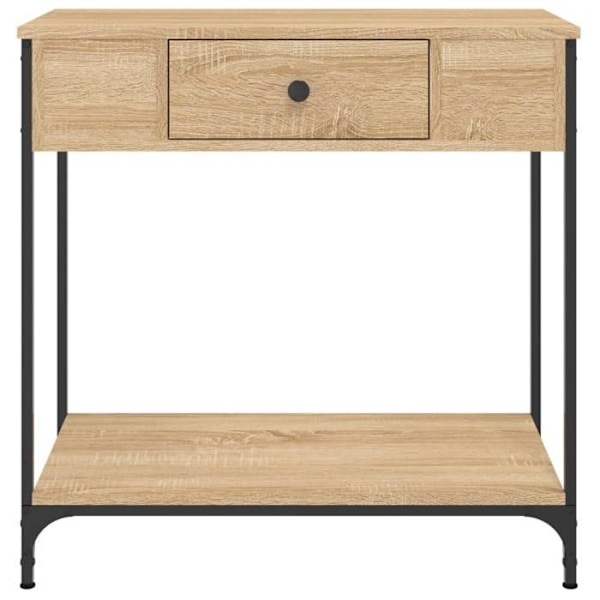 Entrémøbel konsolbord elegant design med skuffer 75 x 34,5 x 75 cm ingeniørtræ og metal DEC031957 kastanj