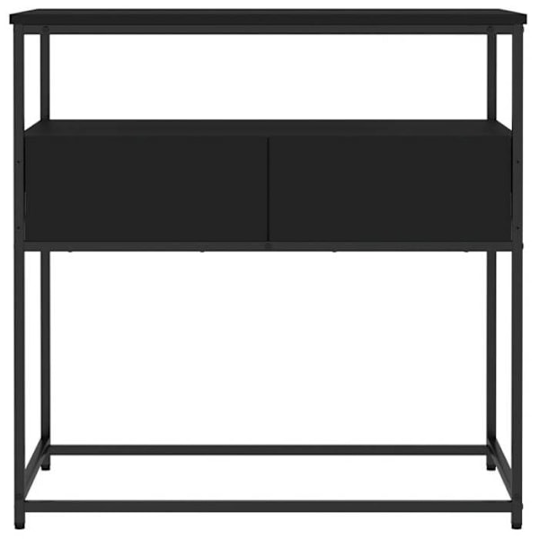 Bordskonsol med praktisk avlastningstablett och lådor 75 x 40 x 75 cm, svart ingenjörsträ och metall DEC032160 kastanj