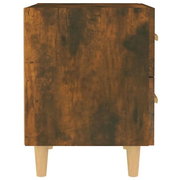 Natskål med to skuffer 40 x 35 x 47,5 cm brunt ingeniørtræ DEC033567 kastanj