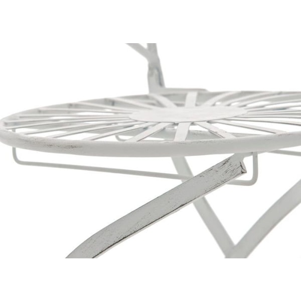 Havemøbel terrasse balkon design rustikt i hvid patineret smedejern 10_0003005 Vit
