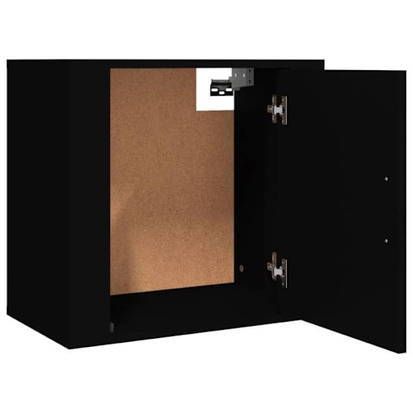 Sæt af 2 væghængte natborde med skuffe og dør 50 x 30 x 47 cm sort ingeniørtræ DEC036101 kastanj