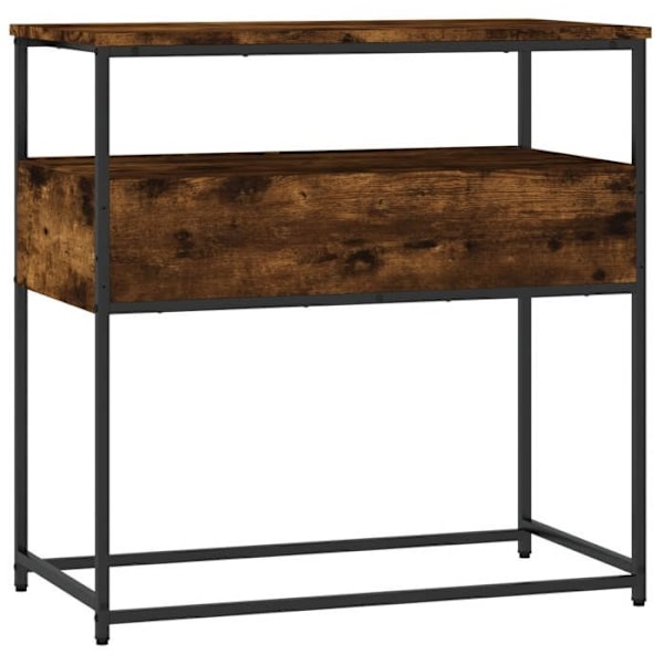 Funktionsdygtig og stilfuld konsolbord med skuffer 75 x 40 x 75 cm, brun ingeniørtræ og metal DEC031816 kastanj