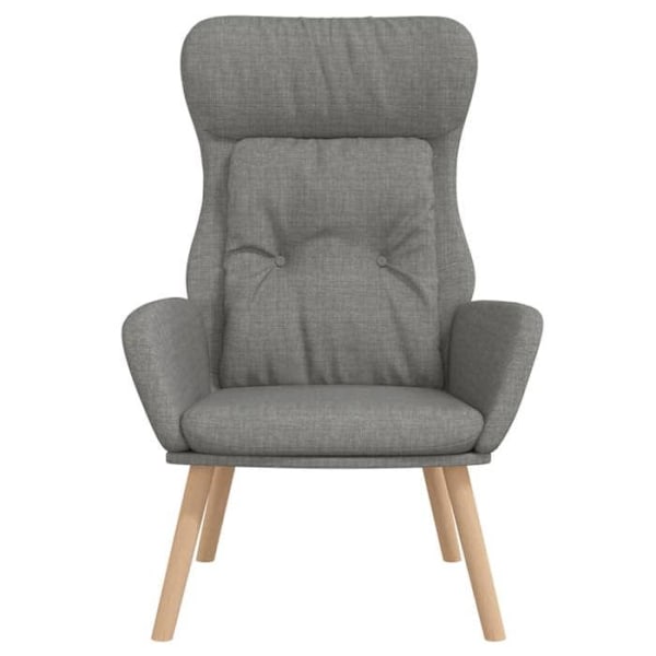 Moderne loungestol med armlæn i lys grå stof DEC026667 Grå