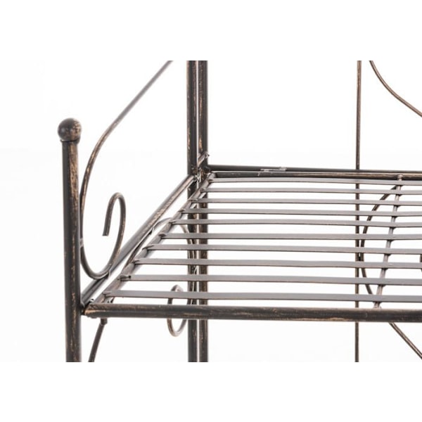 Neljä tasoa rustiikkityylinen metallihylly 160x60 cm pronssin värinen 10_0003913 Brons
