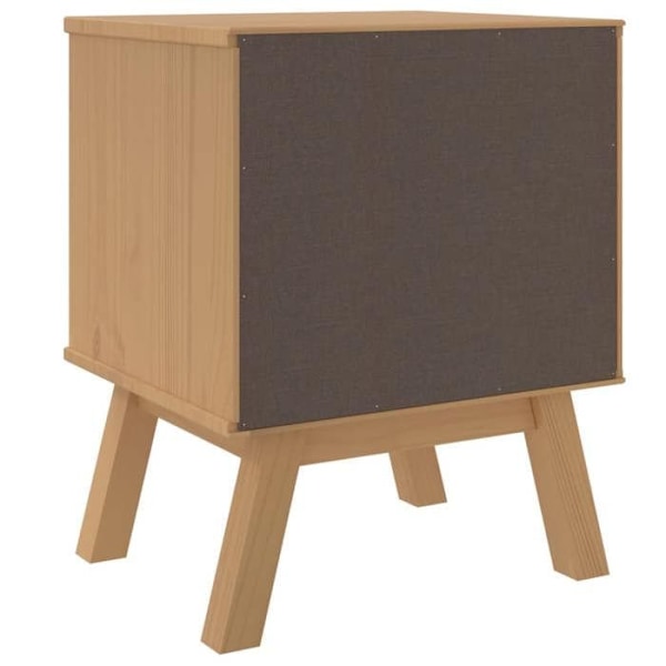 Natskabsbord med to skuffer 45 x 39 x 57 cm i grå og brun fyrretræ DEC034536 kastanj