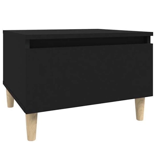 Aflægsbord stue møbel sofabord 50 x 46 x 35 cm sorte ingeniørtræ DEC032494 kastanj