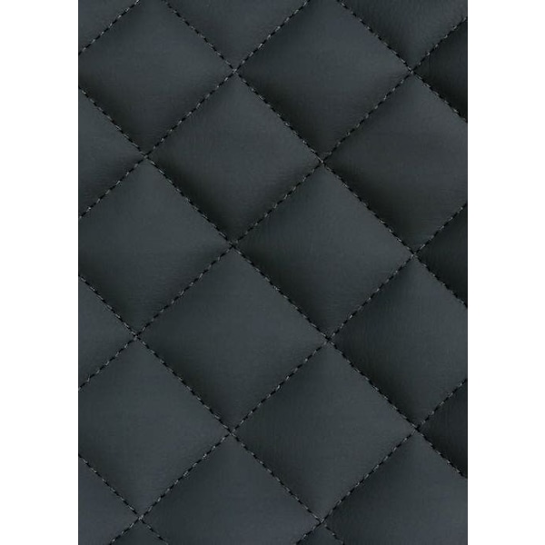 Barstol x1 sæde med dekorative diamantstænk i sort PVC og ben i sort metal 10_0005223 Metall