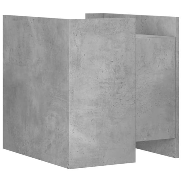 Kvantbord med låda och hylla 45 x 50 x 50 cm grå ingenjörsträ DEC034045 kastanj