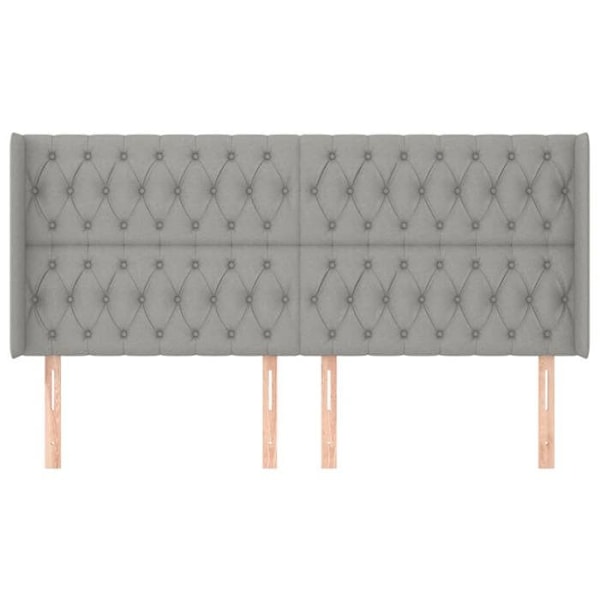 Hovedgærde - Ikke specificeret - 203 x 16 x 118/128 cm - Lys grå - Klassisk - Højden kan justeres Ljusgrått
