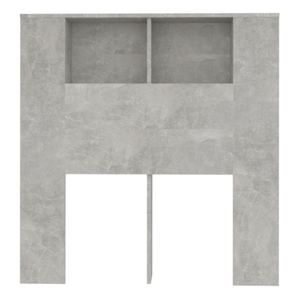 Sänggavel med förvaring, sängbord och hylla 100 x 18,5 x 104,5 cm MDF grå TDL0200042 Grå