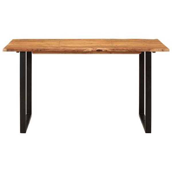Industrielt design spiseseddel 140 x 70 x 76 cm akacietræ og stål DEC036603 kastanj