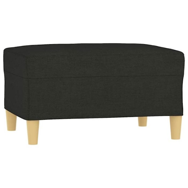Fotpall 70 x 55 x 41 cm i svart tyg DEC030508 Svart