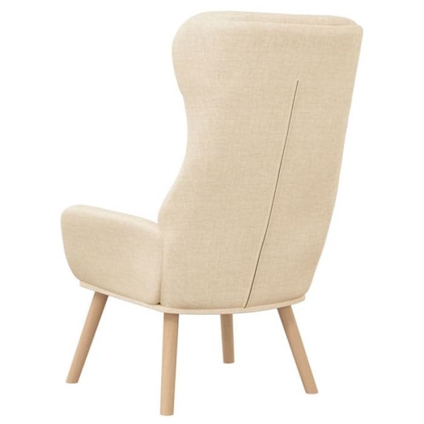 Lounge stol i moderne design i creme stof DEC026658 Grädde