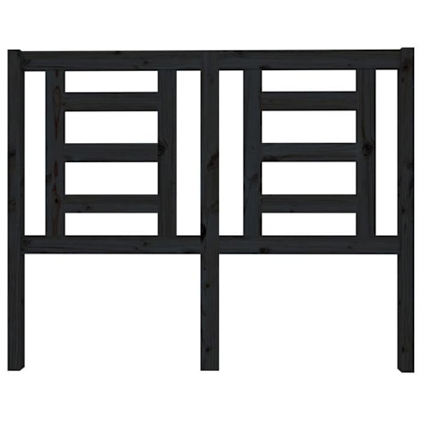 Hovedgærde - Ikke specificeret - 126x4x100 cm - Massivt træ - Sort - Moderne Svart