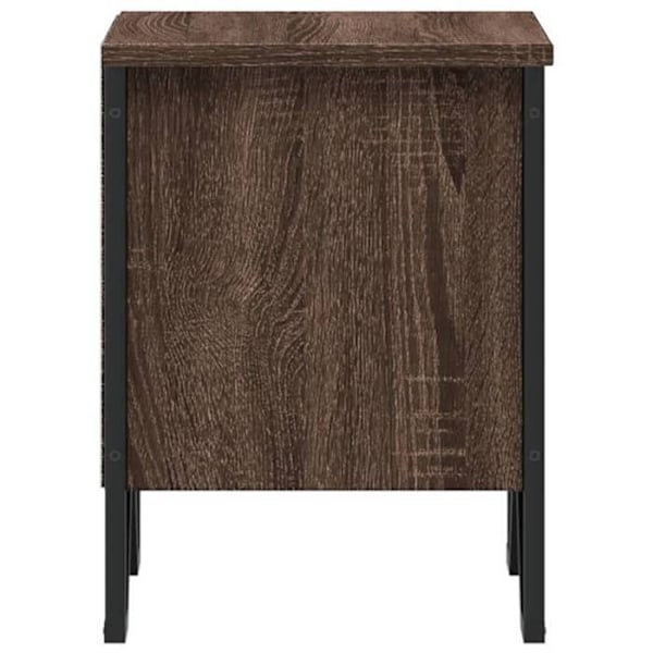 Nattels med hylder 40 x 30 x 40 cm af brune ingeniørmaterialer og metal DEC033698 kastanj