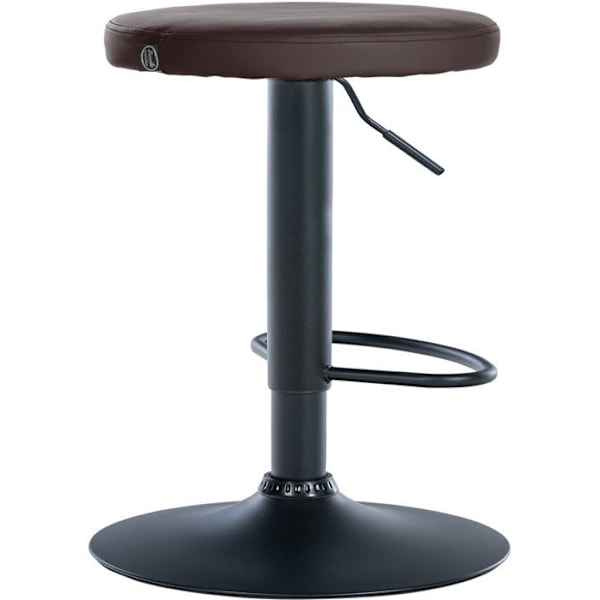 Barstole - Décoshop26 - TDB10684 - Sæt med 2 - Højdejusterbar - Moderne design kastanj