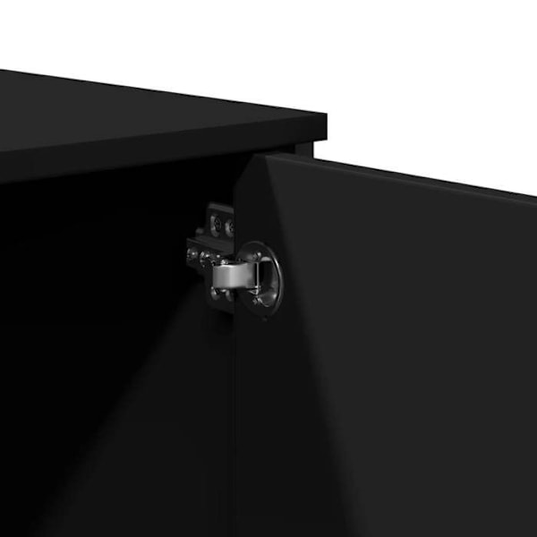 Moderne konsolbord til entré, sidebord med opbevaringsplads 100x35x74,5 cm i ingeniørtræ og sort metal DEC032075 kastanj