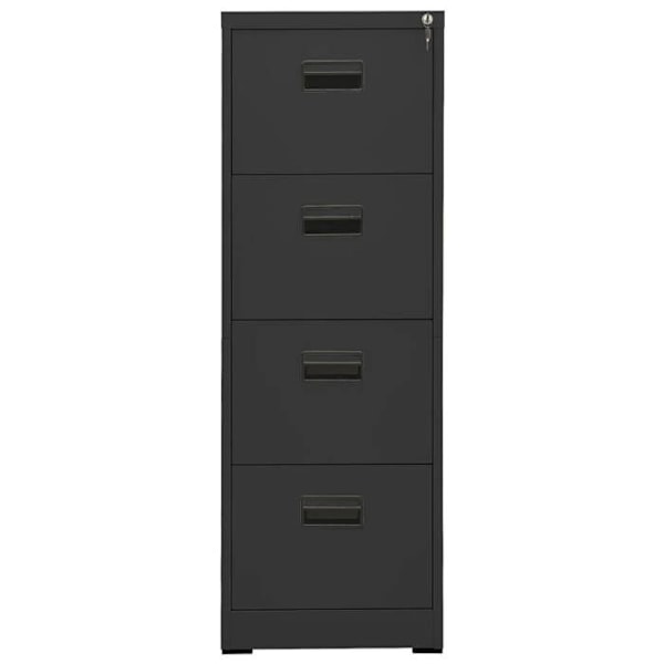 Caissons à tiroirs meuble de bureau avec 4 tiroirs 46 x 62 x 133 cm i antracitstål DEC024500 Flerfärgad