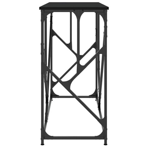 Moderne konsolbord til indgangen, sidebord 100 x 40 x 80 cm, ingeniørt træ og sort metal DEC032087 kastanj