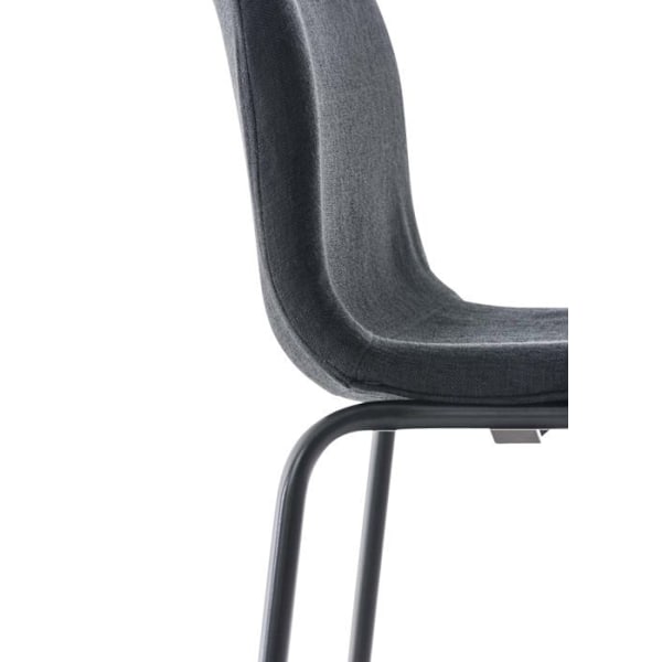 Barstol x1 moderne design stabelbar med sort stofsæde og 4 sorte metalben 10_0004957 Metall