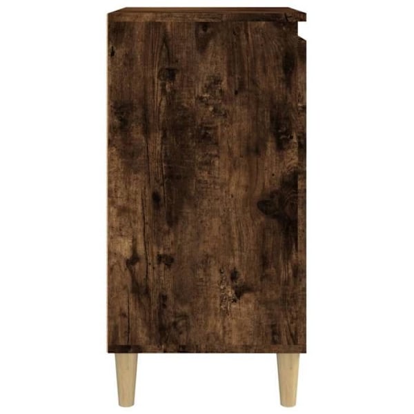 Sæt med 2 natborde med opbevaringsrum og dør 40 x 35 x 70 cm i brunt ingeniørtræ DEC035111 kastanj