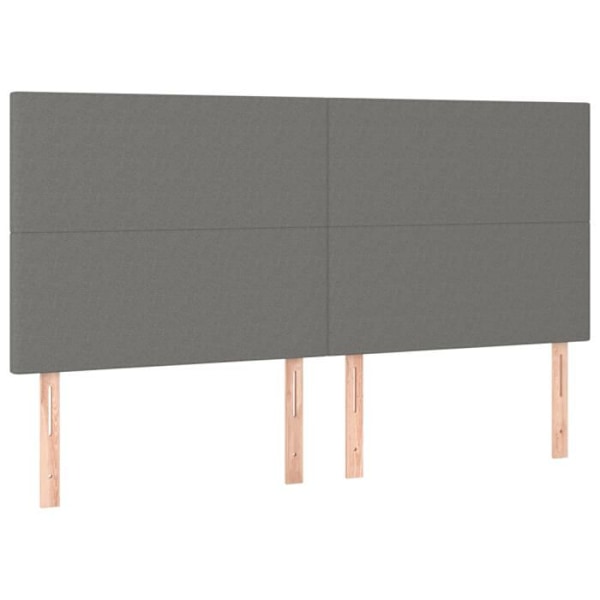 Hyllypäällinen sängynpääty makuuhuoneen huonekaluille 4 osaa 100 x 5 x 78/88 tummanharmaa kangas