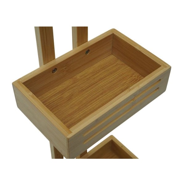brusehylde med 2 kurve og en ophængingskrog badeværelsesorganisator i bambus 69x22x13 cm 04_0008643 Guld