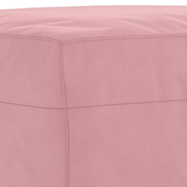 Reposeføder taburet sengestel 70 x 55 x 41 cm i lyserødt velour DEC030553 Rosa