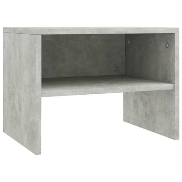 Sæt af 2 natborde med åbent rum 40 x 30 x 30 cm ingeniørtræ grå DEC035346 kastanj