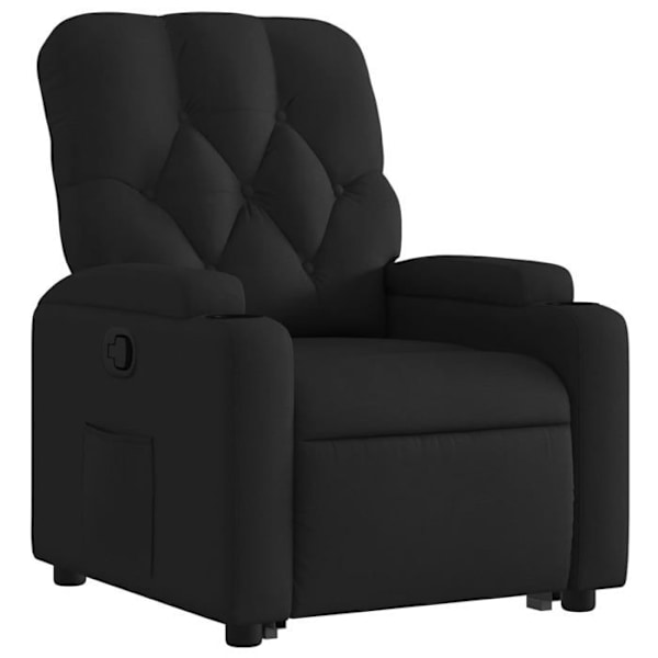 Fauteuil relax TV med behagelig polstring, elektrisk løftefunktion i sort stof DEC028112 Svart