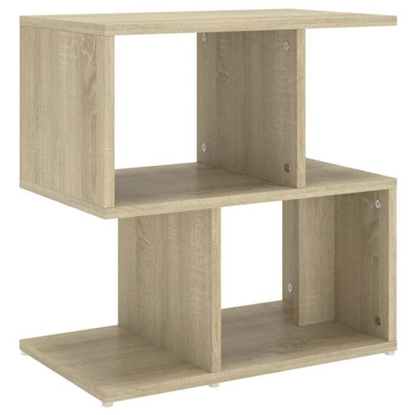 Sängbord med förvaringsfack 50 x 30 x 51,5 cm fanér i ekfärg DEC033887 kastanj