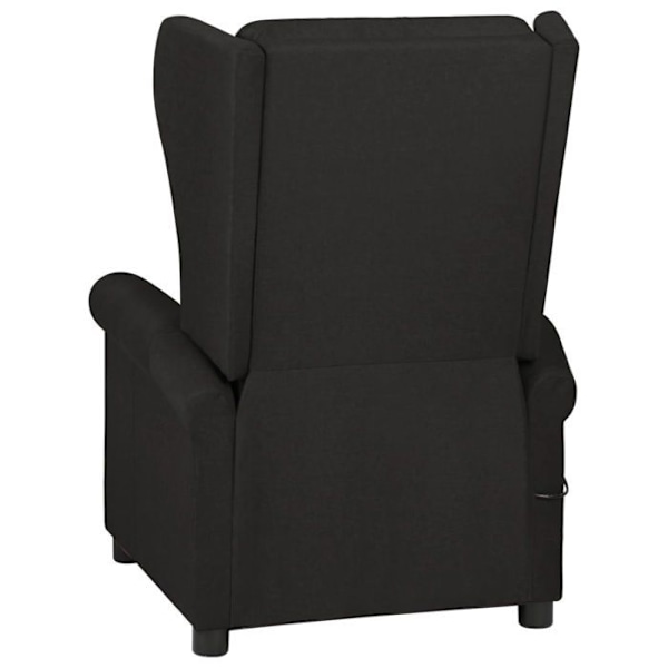 Fauteuil relax TV med komfortabelt polstring i sort stof DEC028106 Svart