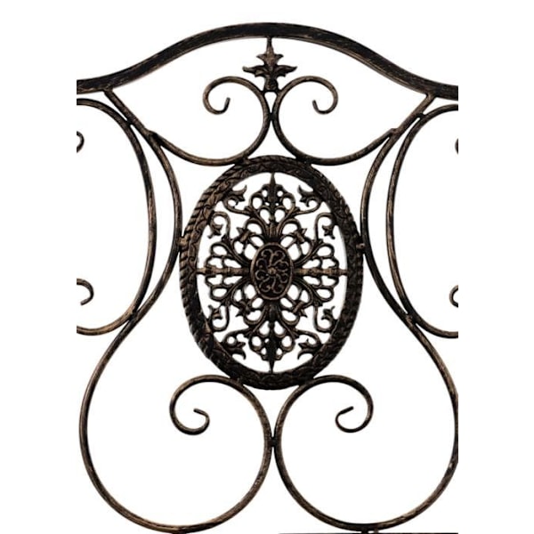 Sæt af 2 havebalkon terrasse stole i rustik design, foldbare i bronze metal 10_0002877 Brons