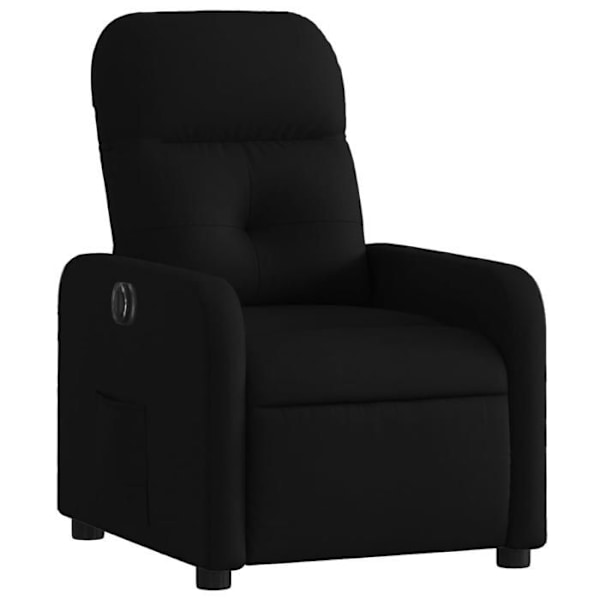 Fauteuil relax TV med elektrisk hældningsfunktion, meget komfortabel i sort stof DEC028488 Svart