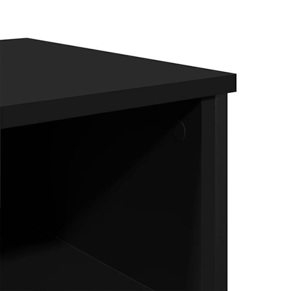 Moderne entrekonsol med opbevaringsplads 100 x 35 x 74,5 cm sort ingeniørtræ og metal DEC032076 kastanj