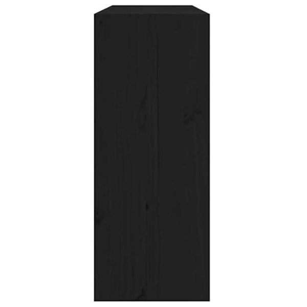 Vinreol med 4 opbevaringspladser til flasker 62 x 25 x 62 cm, lavet af sort fyrretræ DEC024438 kastanj