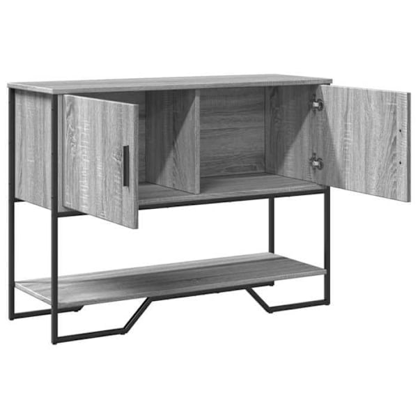 Funktionsdygtig og stilfuld indgangskonsolbord med opbevaringsplads 100 x 35 x 74,5 cm i grå ingeniørtræ DEC032201 kastanj