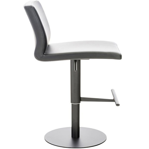 Barstool x1 korkeudensäätö ja 360° kääntyvä, pyöreä musta metallialusta, musta PVC-istuin 10_0004566 Metall