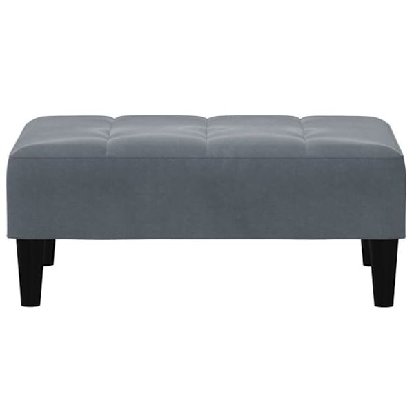 Repose fødder taburet sengeslutt 77 x 55 x 31 cm grå velour DEC030337 Grå