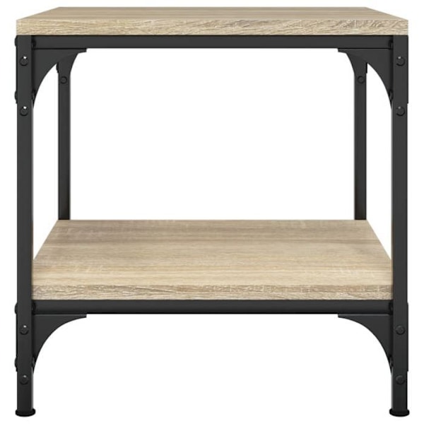 Sæt med 2 sideborde 40 x 40 x 40 cm ingeniøs træ farve egetræ DEC031310 kastanj