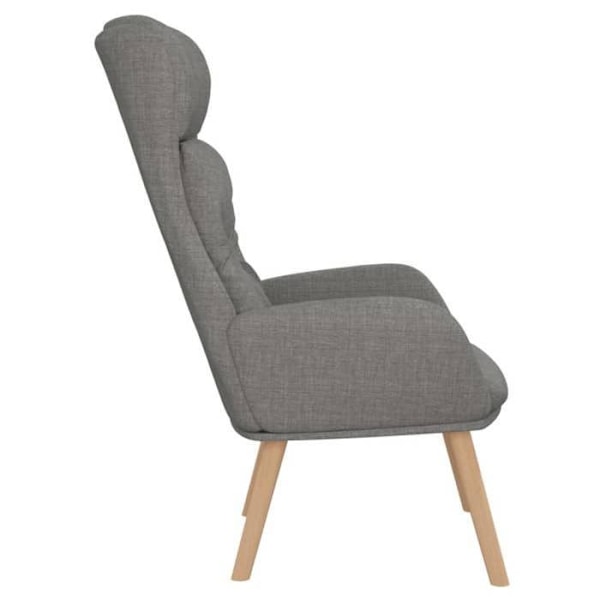 Moderne loungestol med armlæn i lys grå stof DEC026667 Grå