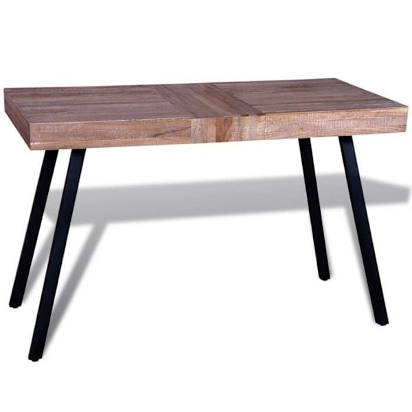 Lisätason koko 119 x 58 x 76 cm kierrätetystä teakista ja teräksestä DEC032577 Flerfärgad