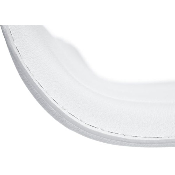 Barstol x1 med fodstøtte, drejelig sæde 360°, enkelt design, hvid PVC og krommetal 10_0004798 Vit