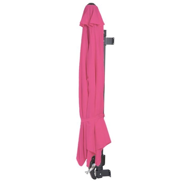 Parasoliseinä parvekkeelle terassille, jossa kalteva masti, 3m polyesteriä alumiini/teräs 9kg, väri vaaleanpunainen